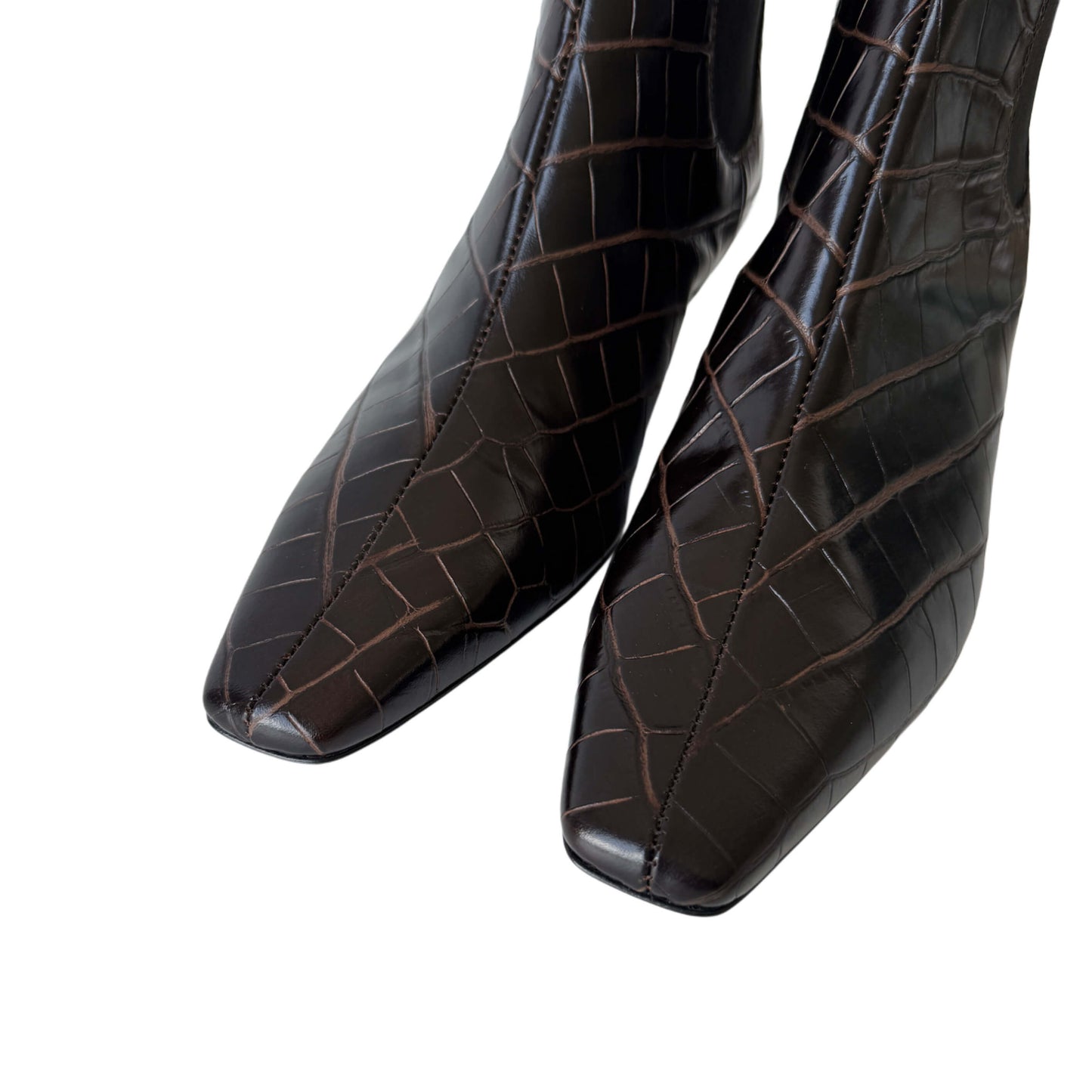 Tôteme Kroko Ankle Boots Braun