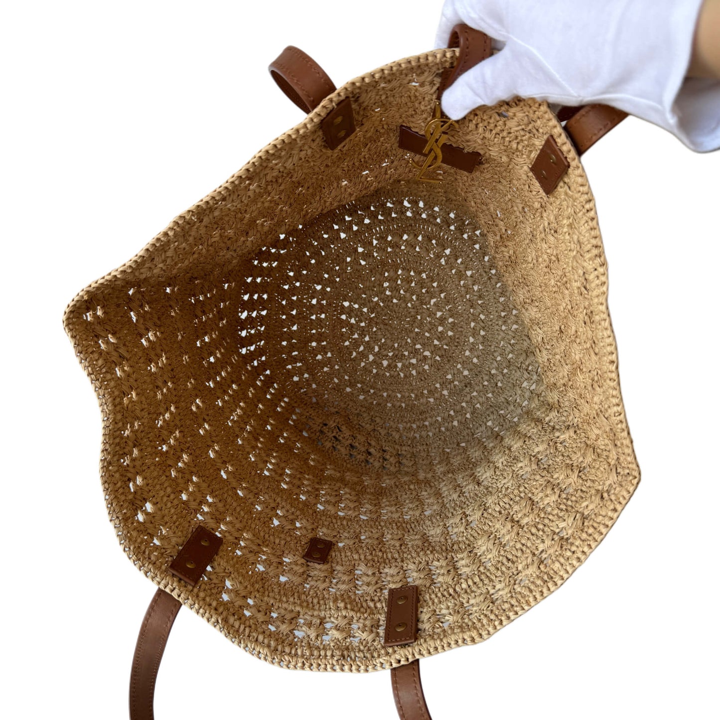 Saint Laurent Panier Medium Raffia Bag