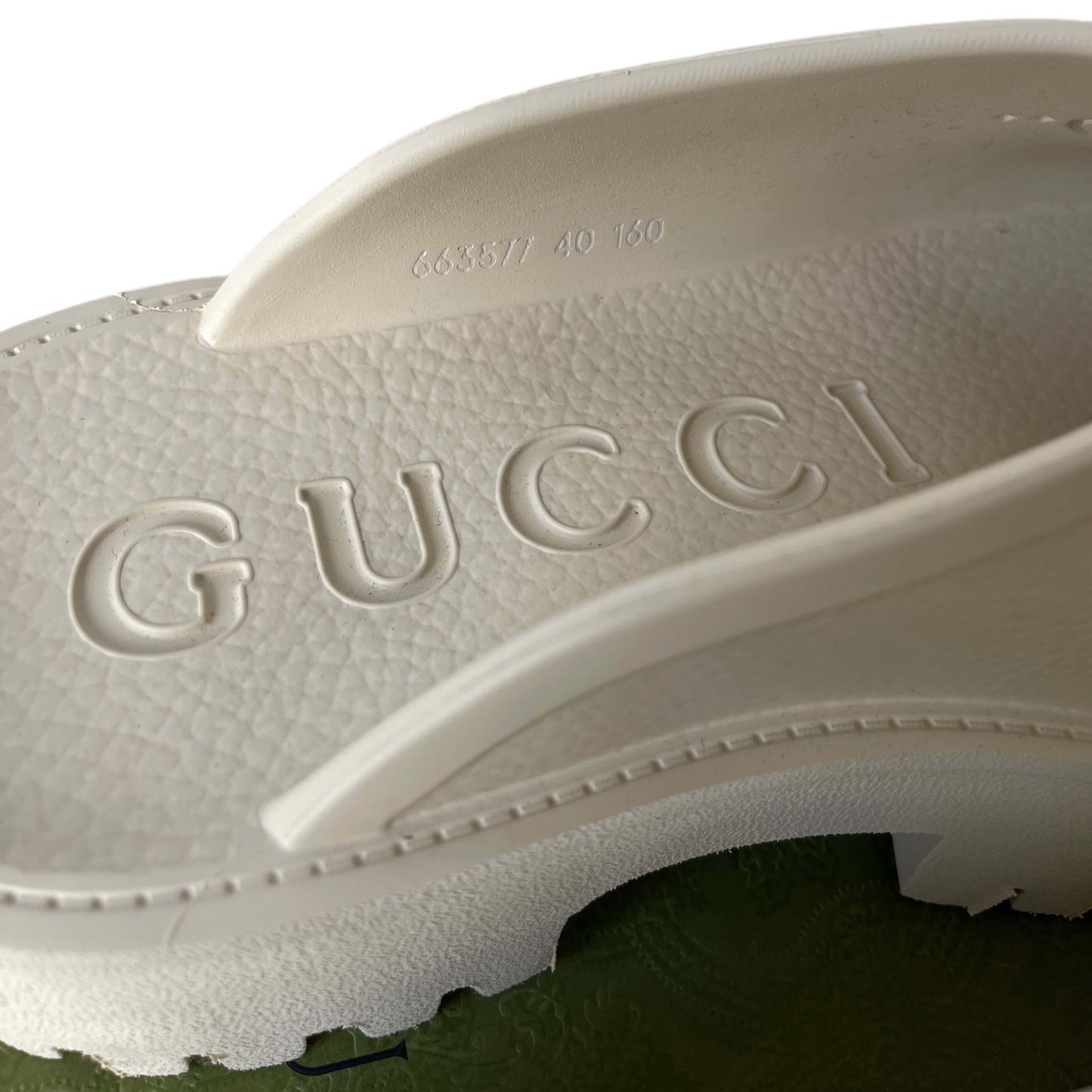 Gucci Platform Sandals in White Rubber
