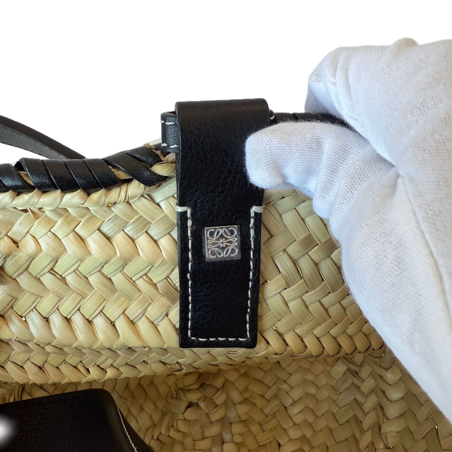 Loewe Anagram Basket Bag Small Black