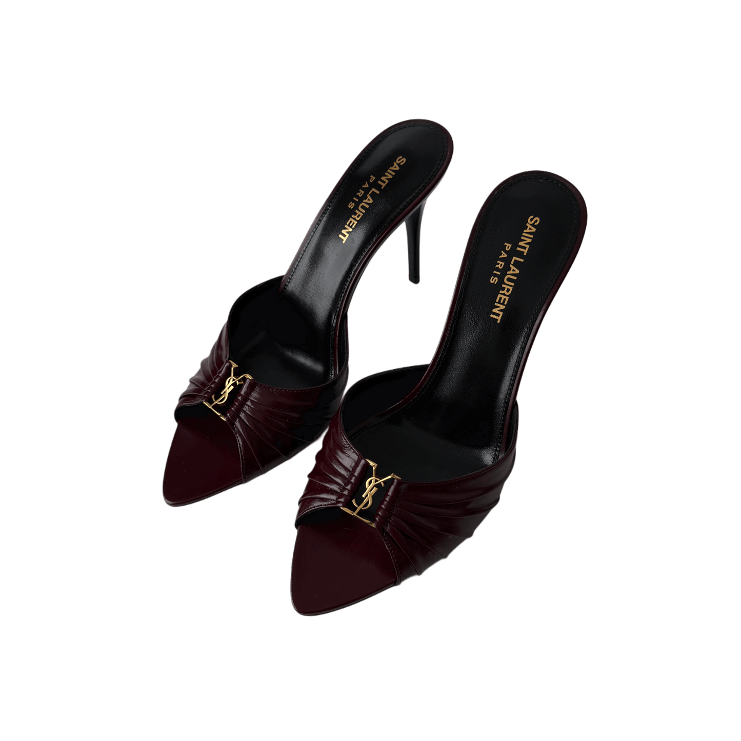 Saint Laurent Babylone Mules Burgnder