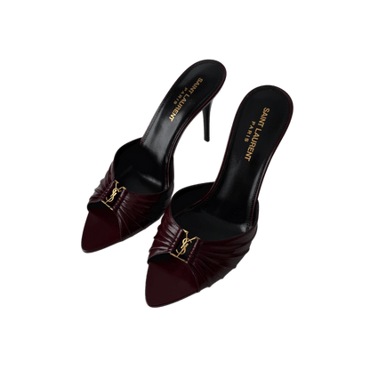 Saint Laurent Babylone Mules Burgnder