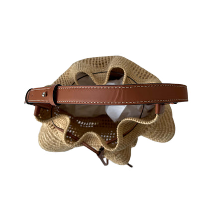 Loewe Balloon Raffia Bag with Ruffles