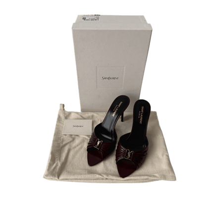 Saint Laurent Babylone Mules Burgnder