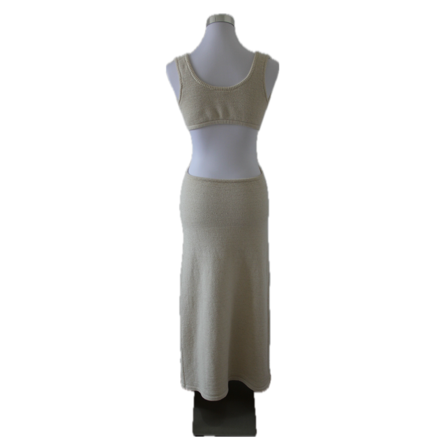 Cult Gaia Bank Strickkleid Beige