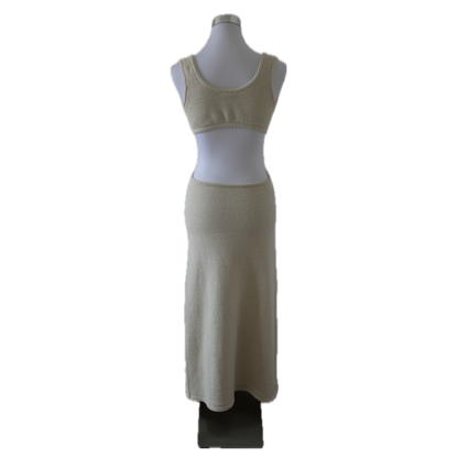 Cult Gaia Bank Strickkleid Beige