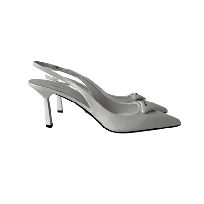 Prada Logo Slingbacks Weiß