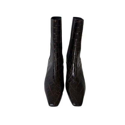 Tôteme Kroko Ankle Boots Braun