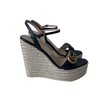 Gucci Plateau Wedges Schwarz