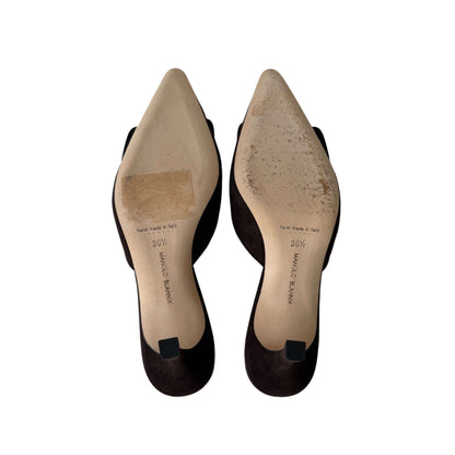 Manolo Blahnik Maysale Mules Braun