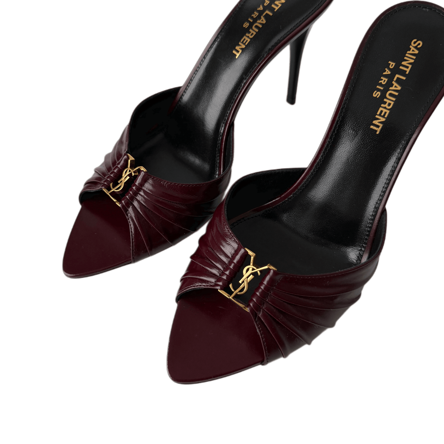 Saint Laurent Babylone Mules Burgnder