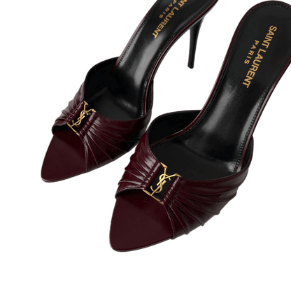Saint Laurent Babylone Mules Burgnder