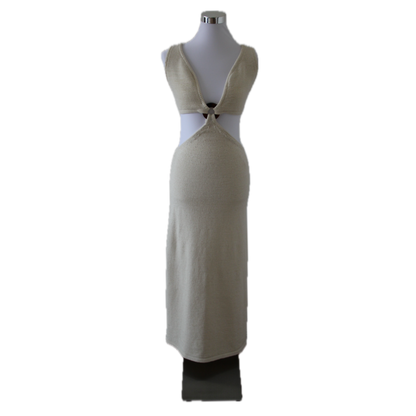 Cult Gaia Bank Strickkleid Beige
