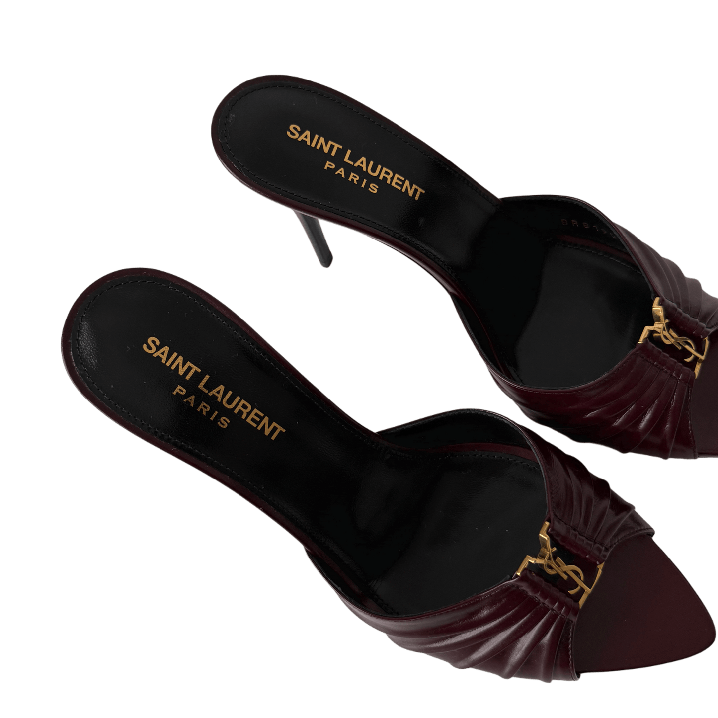 Saint Laurent Babylone Mules Burgnder