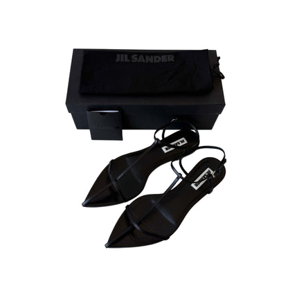 Jil Sander Tripon Sandalen Schwarz