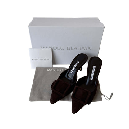 Manolo Blahnik Maysale Mules Braun