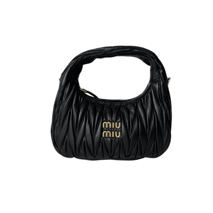 Miu Miu Wander Hobo Bag Small Schwarz