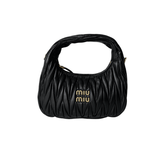 Miu Miu Wander Hobo Bag Small Schwarz