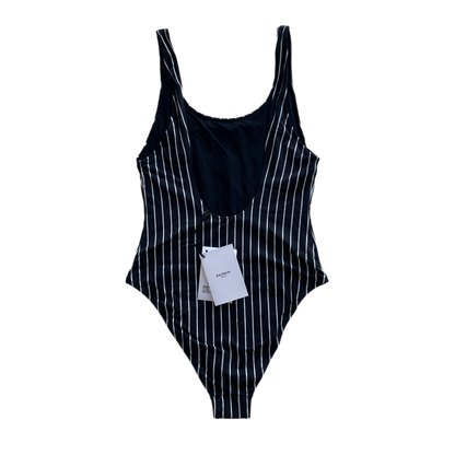 Balmain Logo Badeanzug Schwarz