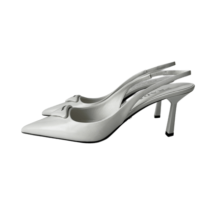 Prada Logo Slingbacks Weiß