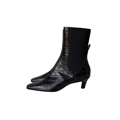 Tôteme Kroko Ankle Boots Braun