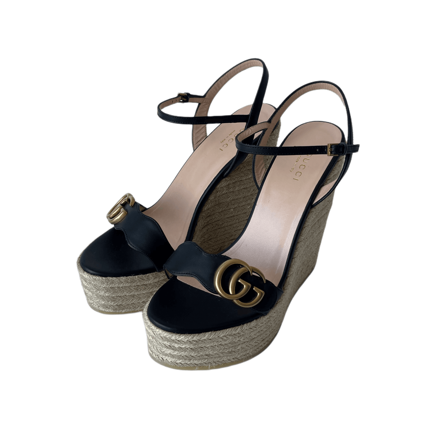 Gucci Plateau Wedges Schwarz