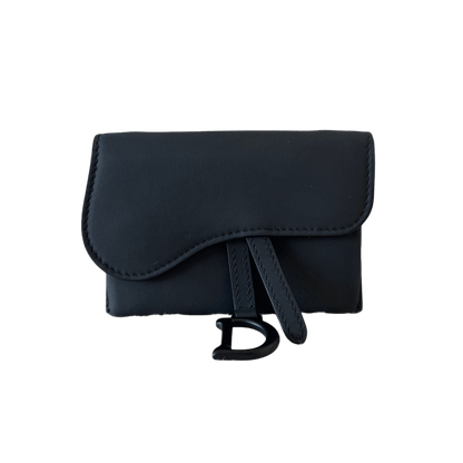Dior Saddle Mini Wallet on Chain Schwarz