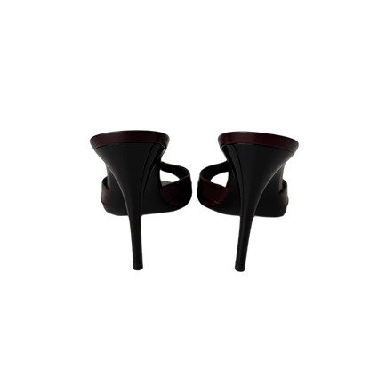 Saint Laurent Babylone Mules Burgnder