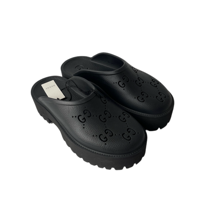 Sandale en caoutchouc Gucci avec plateforme noir