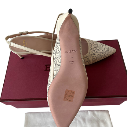 Bally Edeline Slingback Pumps Beige