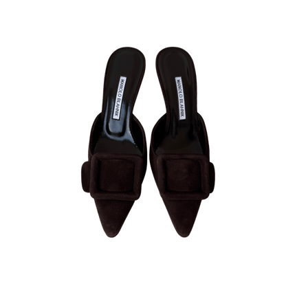 Manolo Blahnik Maysale Mules Braun